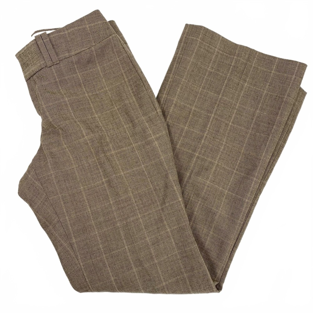 Banana Republic Trousers Jackie Fit Plaid 0P | Women's Brown